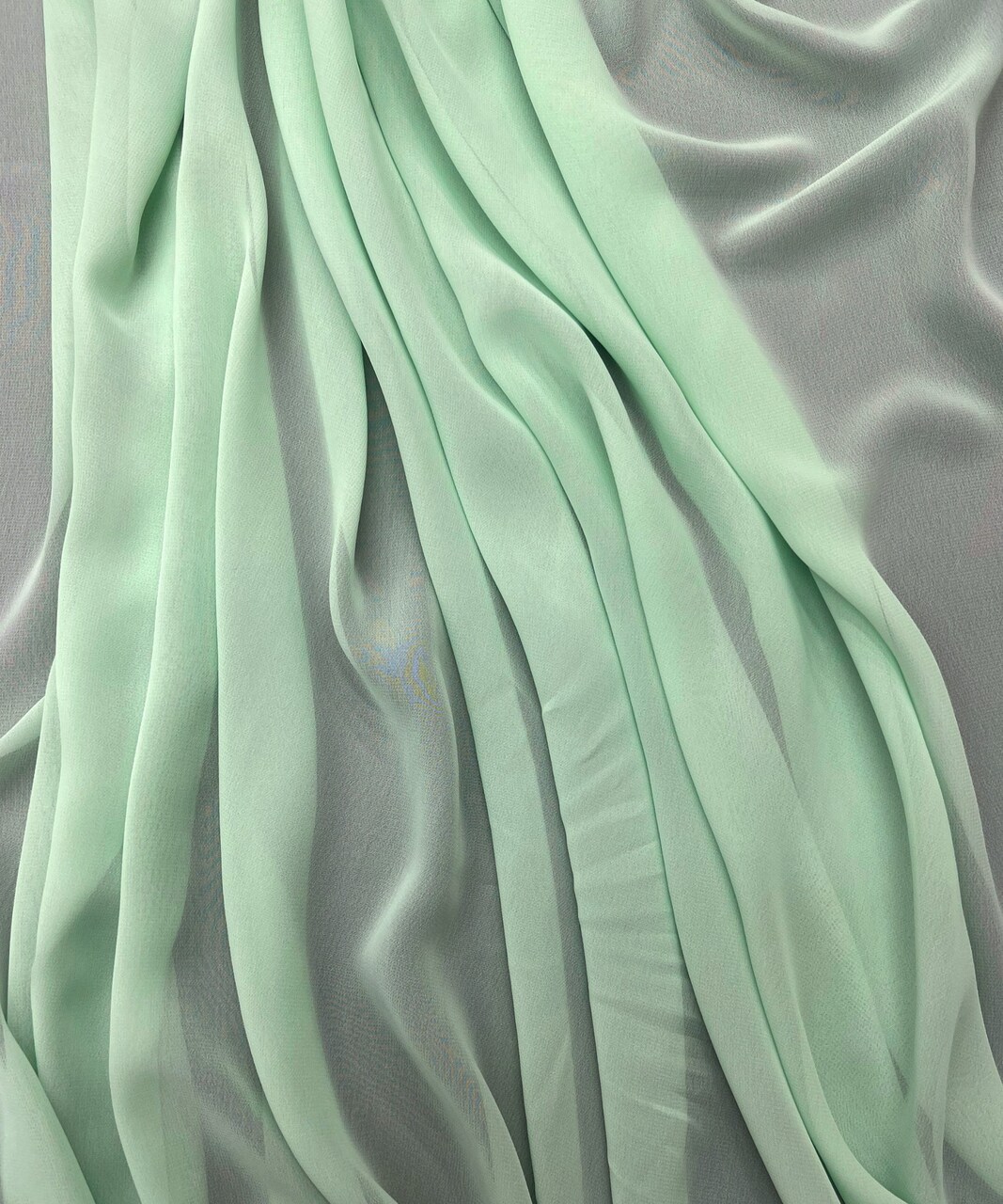 Mint Green Matte Chiffon Fabric by the Yard, 58" Wide Lightweight Sheer Draping Fabric for Chuppah, Wedding Arch, Table Runner